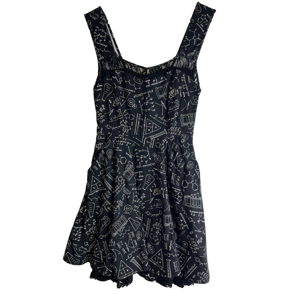 Hot Topic Rockabilly Halter Backless Chemistry Design Dress Size Small